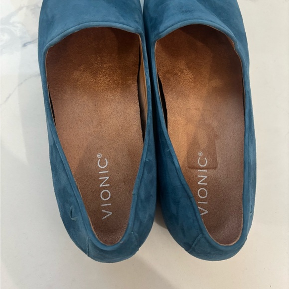 Vionic Willa II Teal Suede Loafers Slip On Size 10 Comfort Insoles - Picture 7 of 11